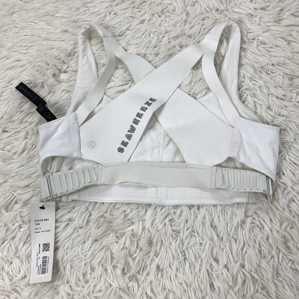 NWT Lululemon Esker Bra *lululemon lab SeaWheeze White Nimbus